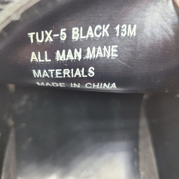 VANGELO Tuxedo TUX-5 Fashion Square Toe Men's Black Matte US Size 13M - Picture 7 of 7